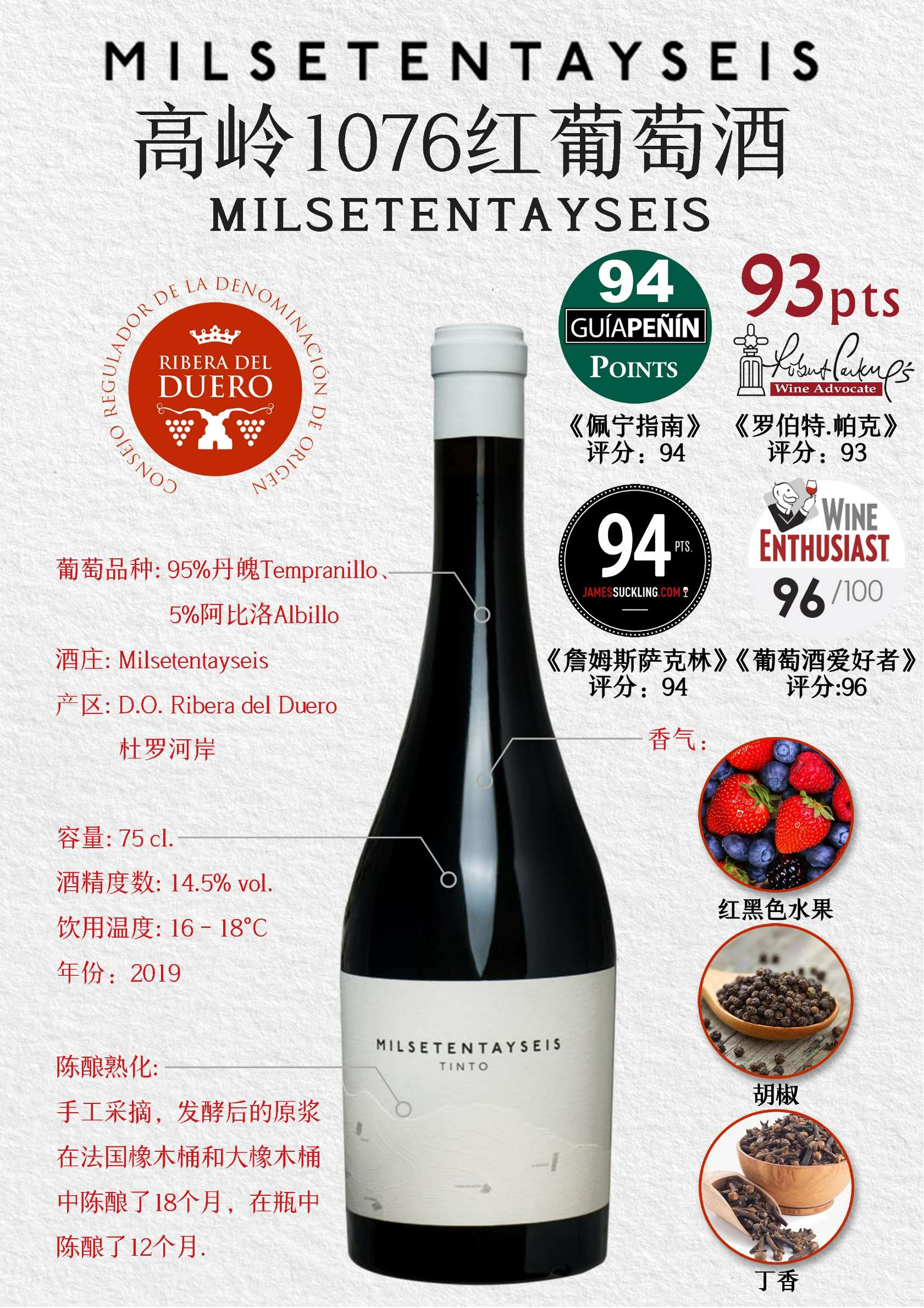 高岭1076红葡萄酒